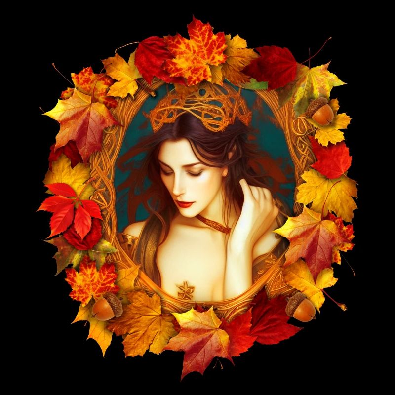 Fantasy-Kunst Herbst-Königin