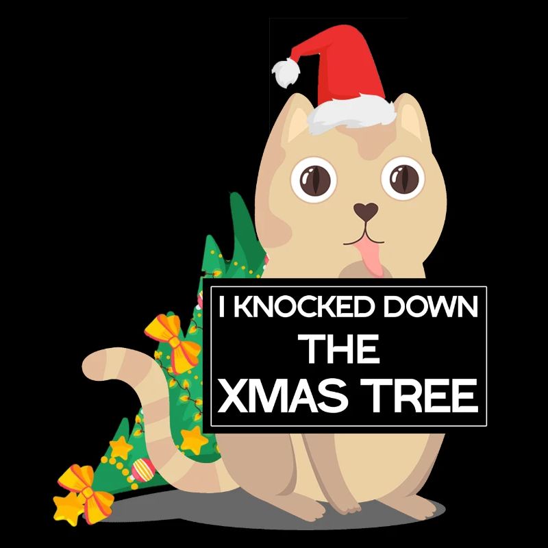 mauvais chat de Noël arbre de Noël