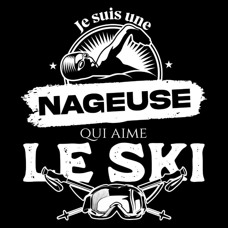 Nageuse qui aime le ski