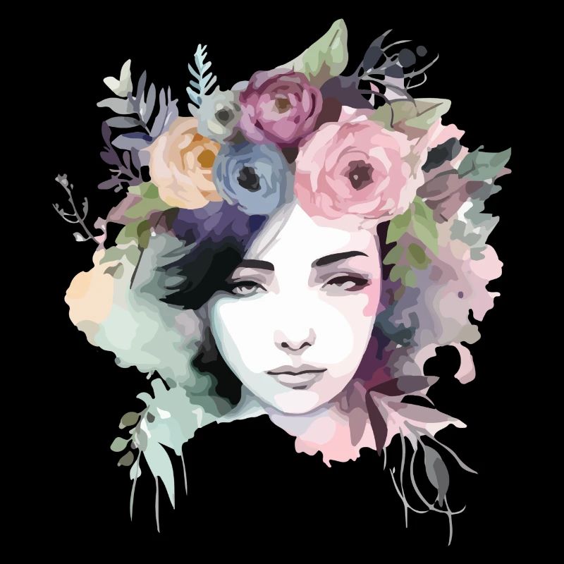 Femme aux fleurs