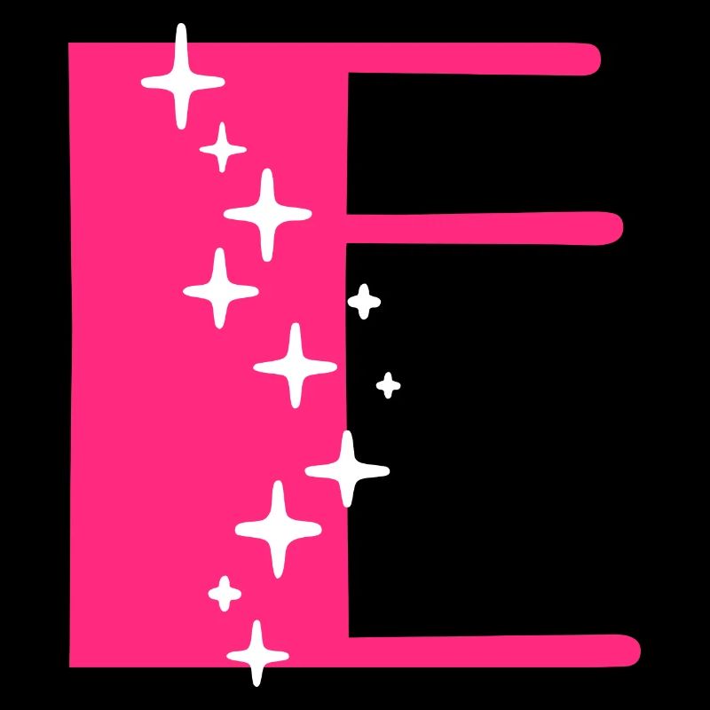 Buchstabe E Glitzer