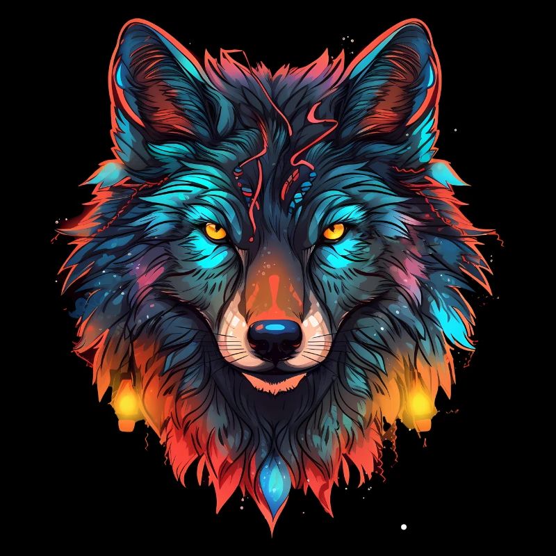 Wolf mit Weihnachtslichtern, Liebe Wölfe