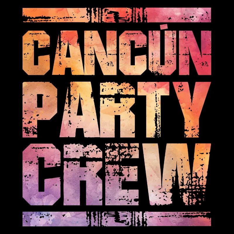 Équipe de fête de Cancun colorée