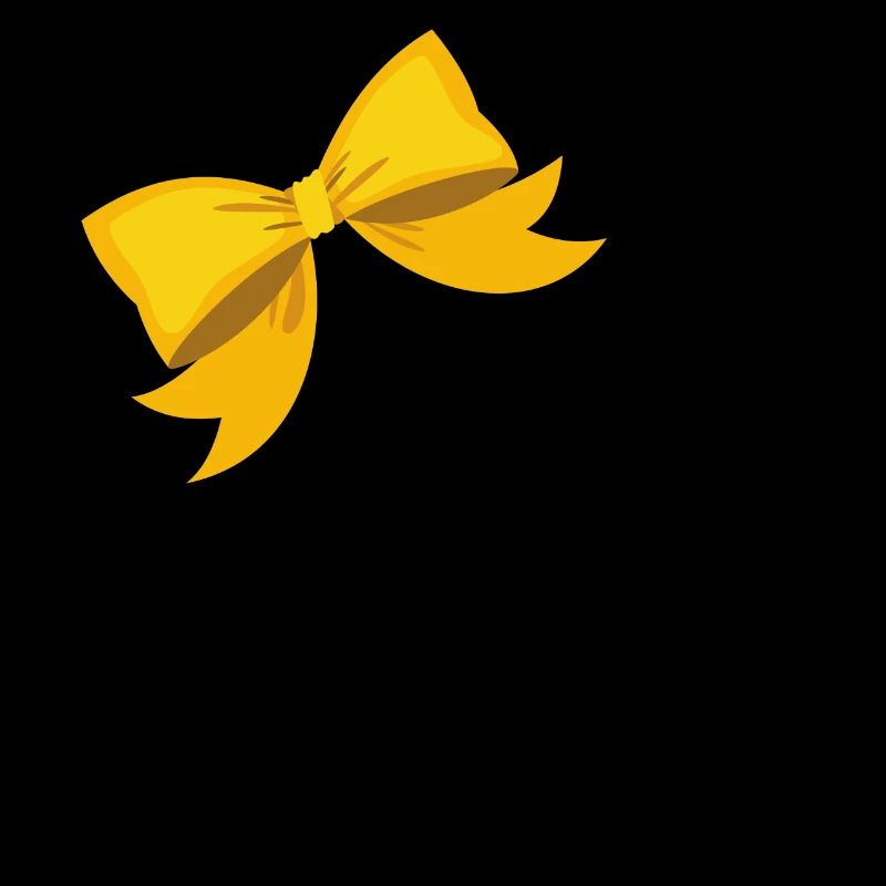 Letter V yellow bow