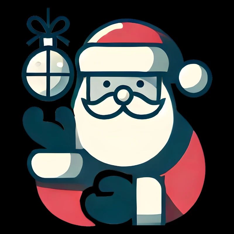 Weihnachtsmann mit Weihnachtskugel