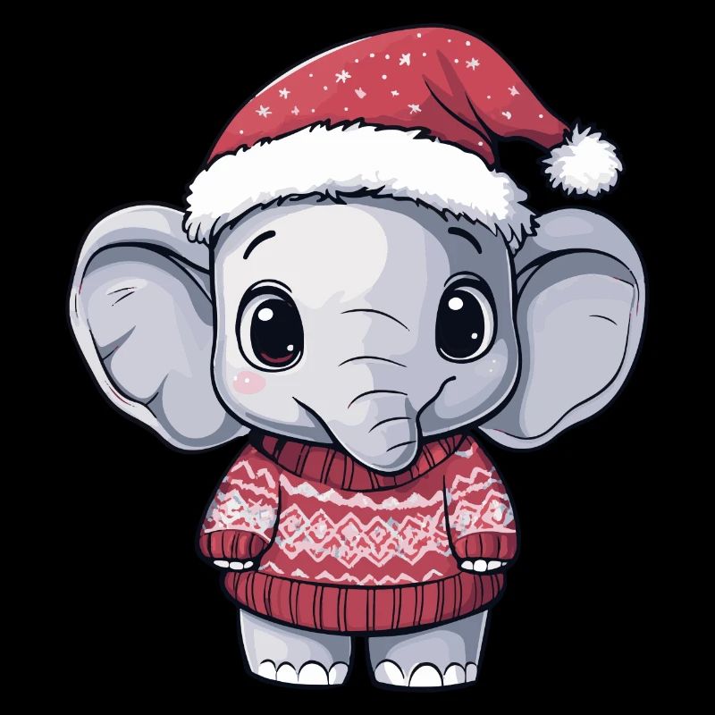 Elefant Weihnachten Comic