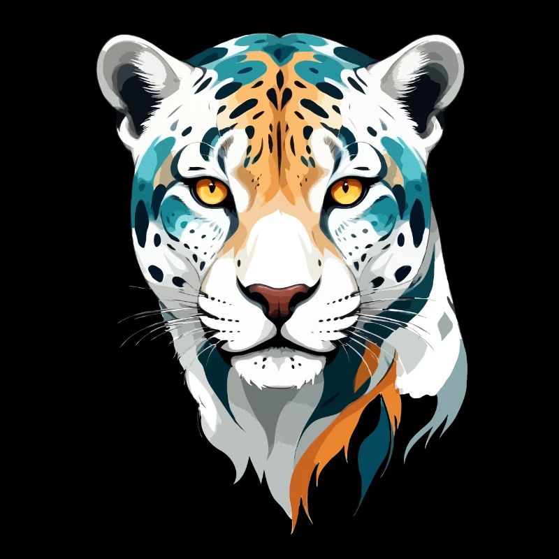 Leopard Vektor Kunst Lebendige Farben Illustration