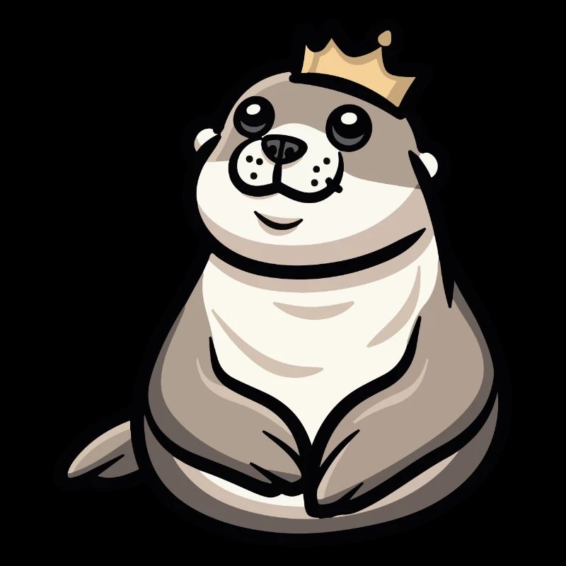 Couronne de dessin animé d’animal de phoque