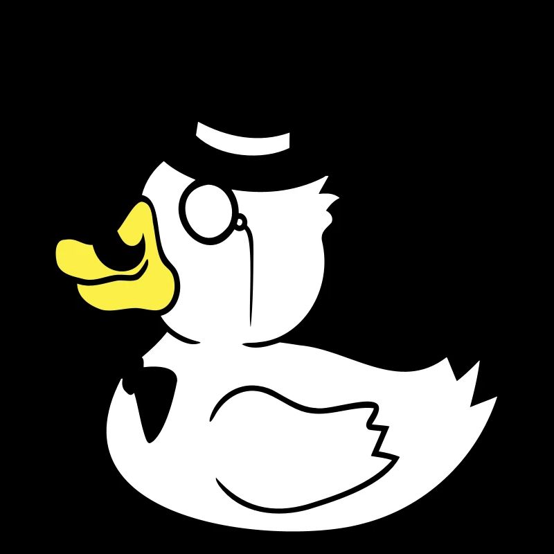 Sir Duck Top Hat Monocle Glasses Rich Mr.