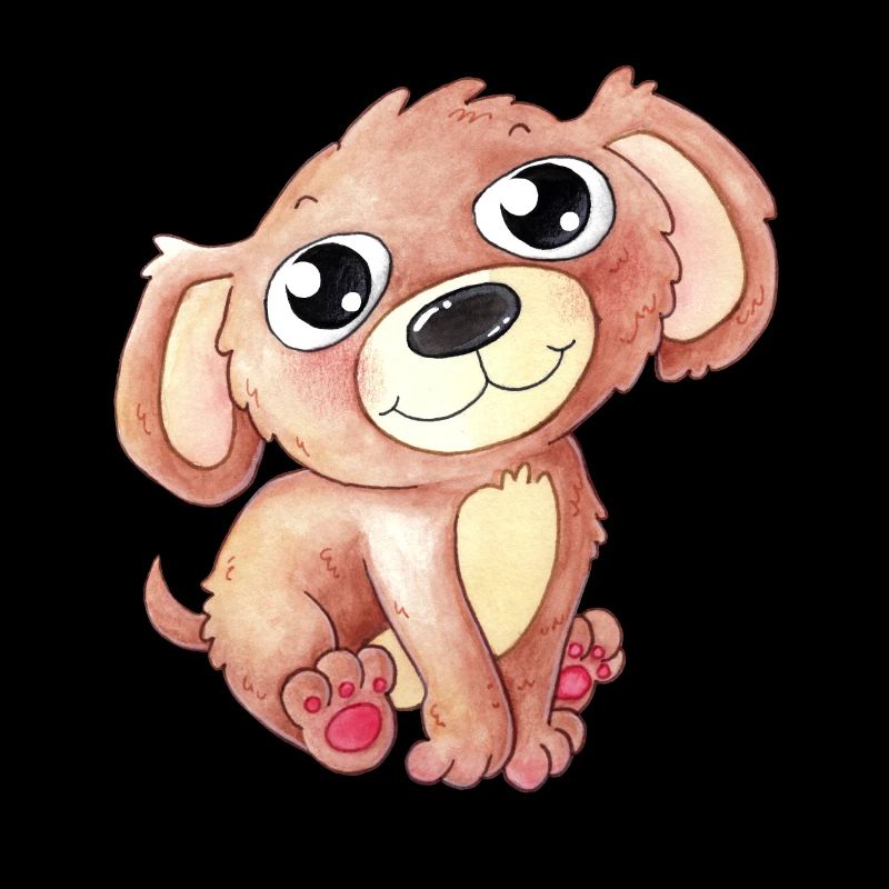 Chien de dessin animé mignon