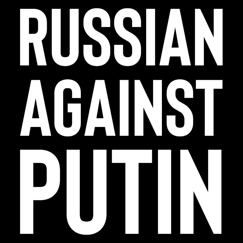 Russian against Putin white