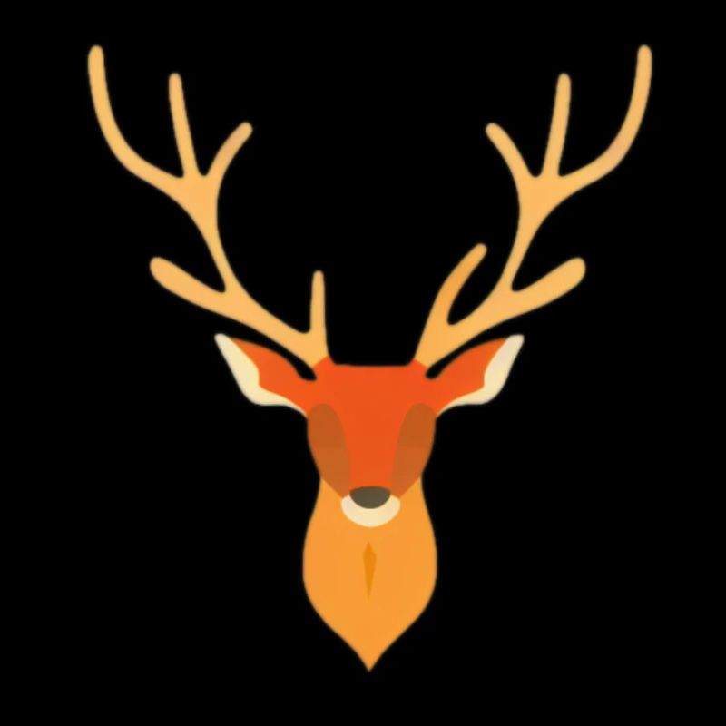 Hirschkopf im Herbst Hirsch Geweih Bock Reh Kitz