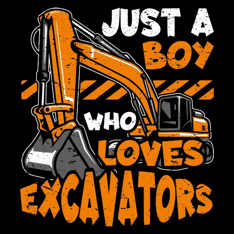 Nur ein Junge, der Bagger liebt lustige Bagger