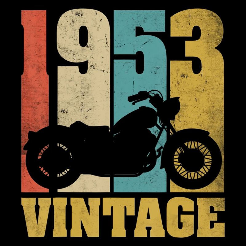 1953 Born birthday biker motorcycle gift