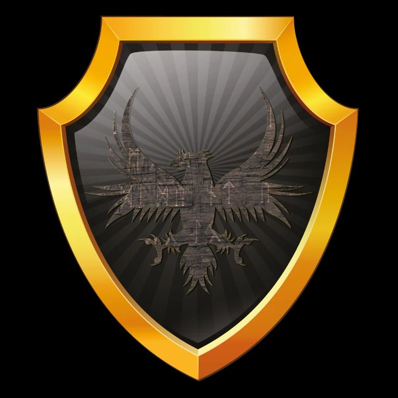 Logo du bouclier Esports Emblème Épée Symbole de l’emblème Aigle