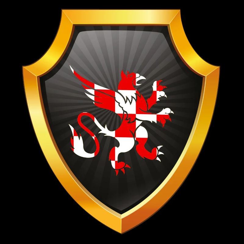 Shield logo esports emblem Sword Crest symbol lion