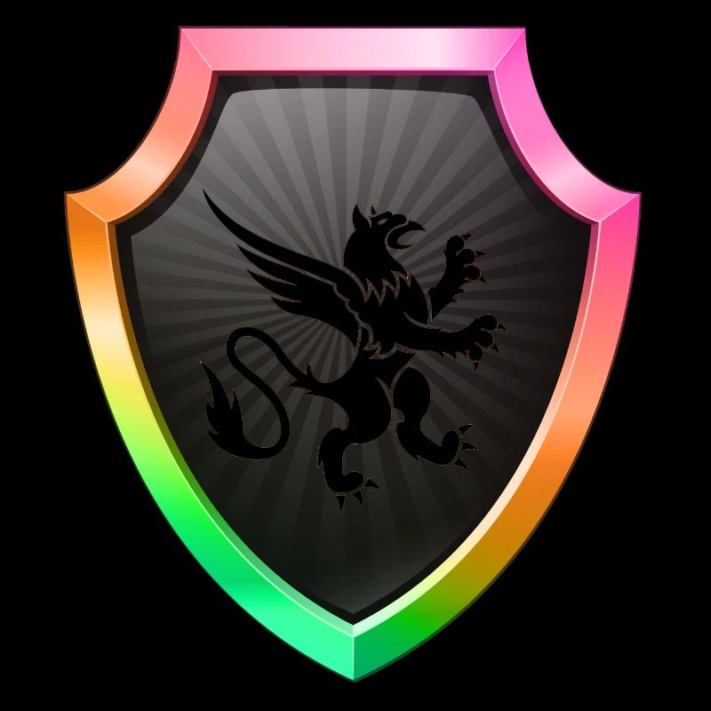 Shield logo esports emblem Sword Crest symbol lion
