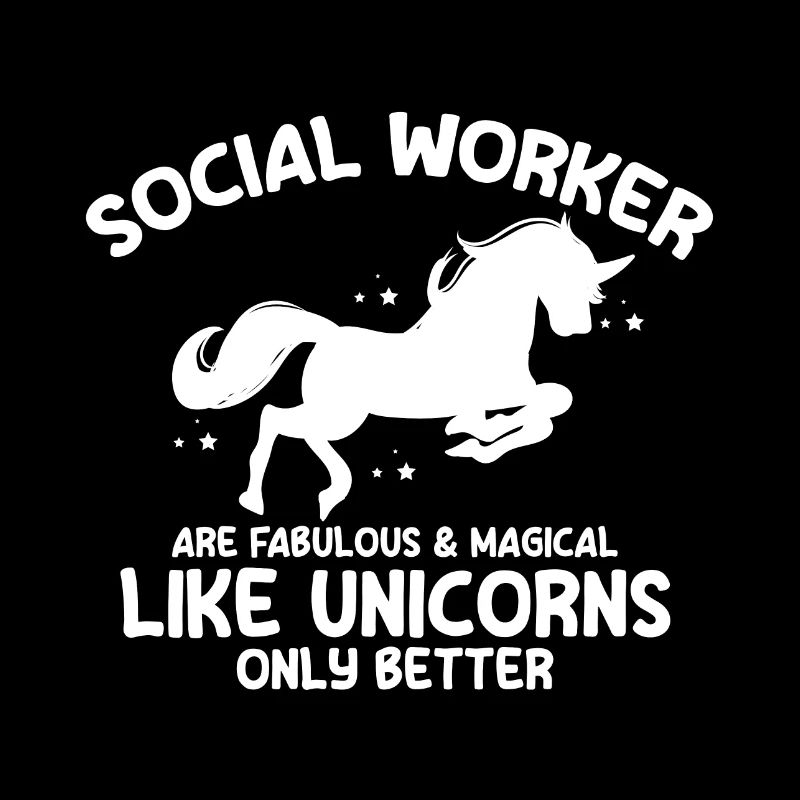 Sozialarbeiter Einhorn Social Worker Beruf