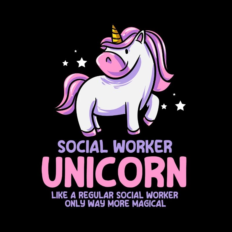 Sozialarbeiter Einhorn Social Worker Beruf