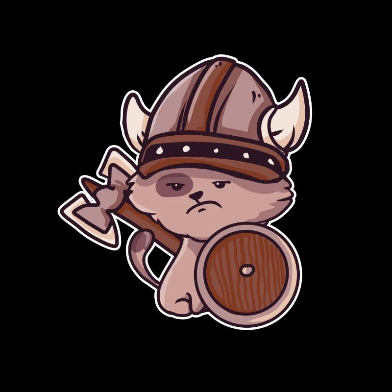 Wikinger Katze Kinder Valhalla Krieger