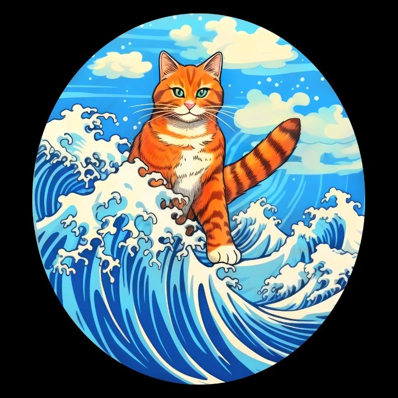 Chat surfeur #cat
