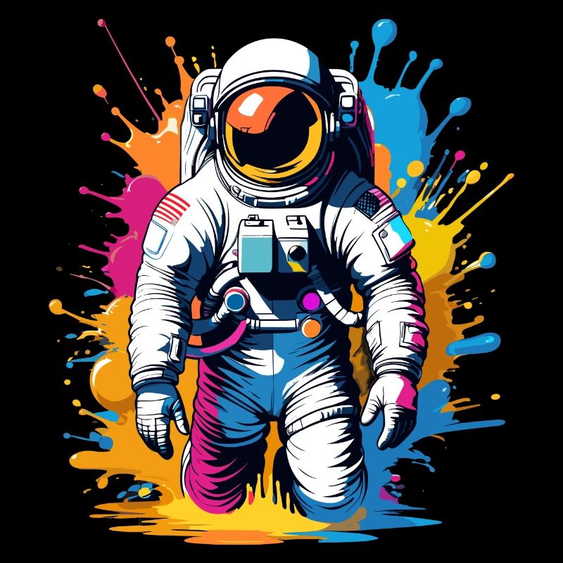Farbenfroher Astronaut
