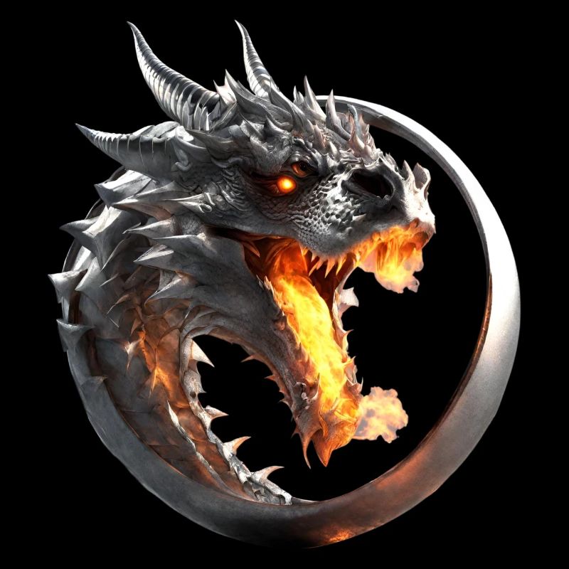 Dragon de feu dans l’anneau