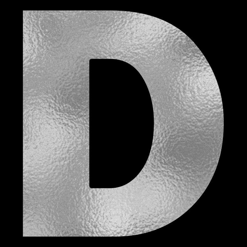 Letter D Silver
