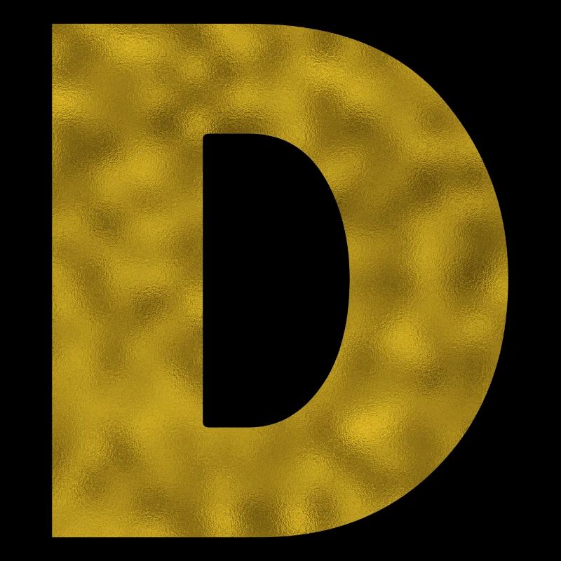 Buchstabe D Gold