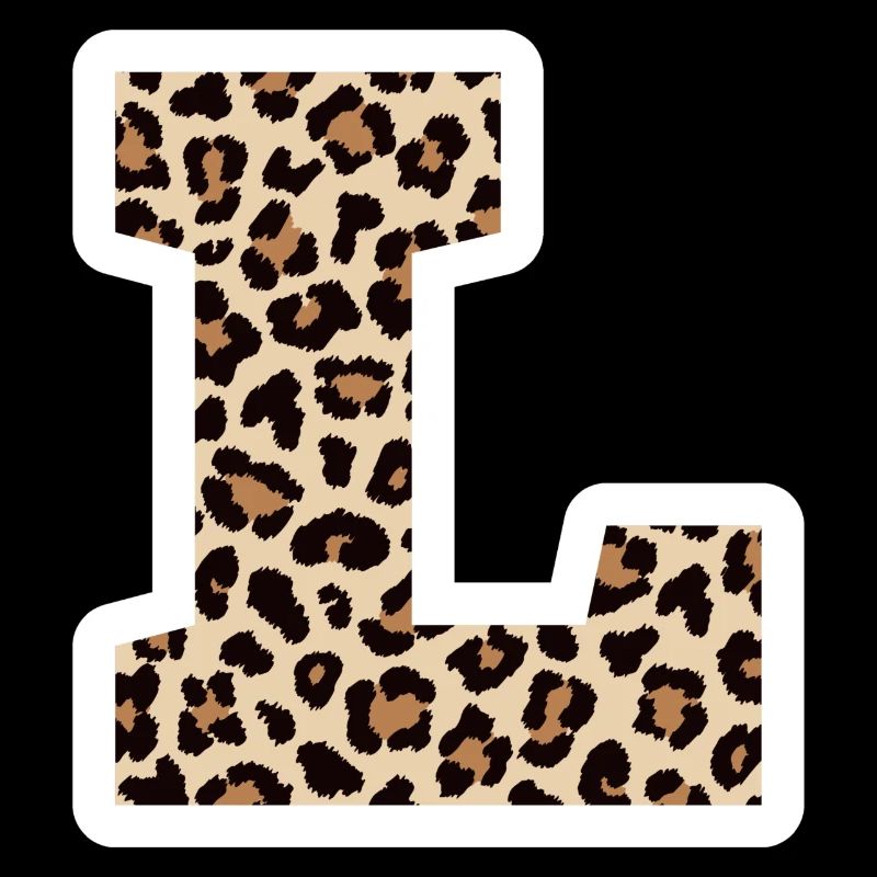lettre L motif léopard -idée cadeau d’anniversaire