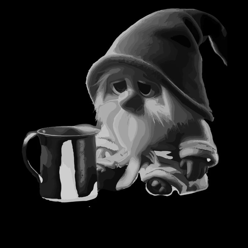 Mondaymood - Morning grouch black and white