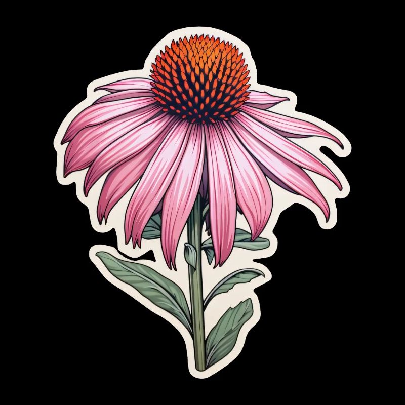 Échinacée plante 1 fleur