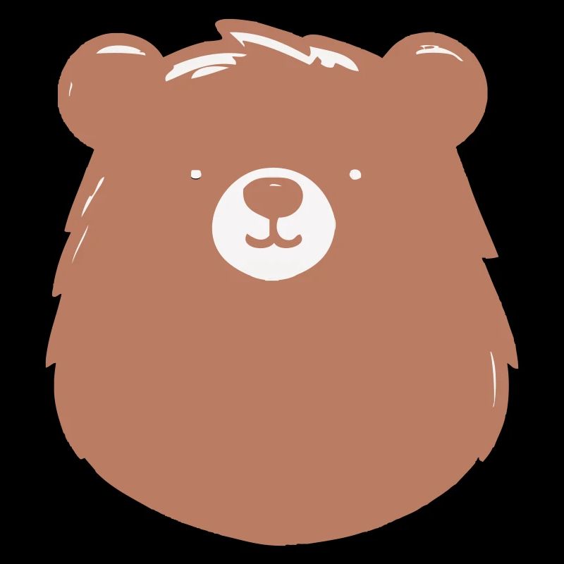 Simple bear in a flat handle