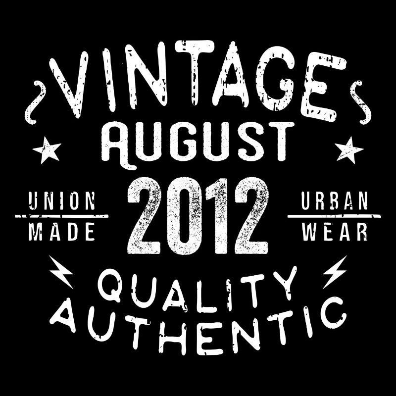 August 2012 Geburtstagsgeschenk August 2012 Retro