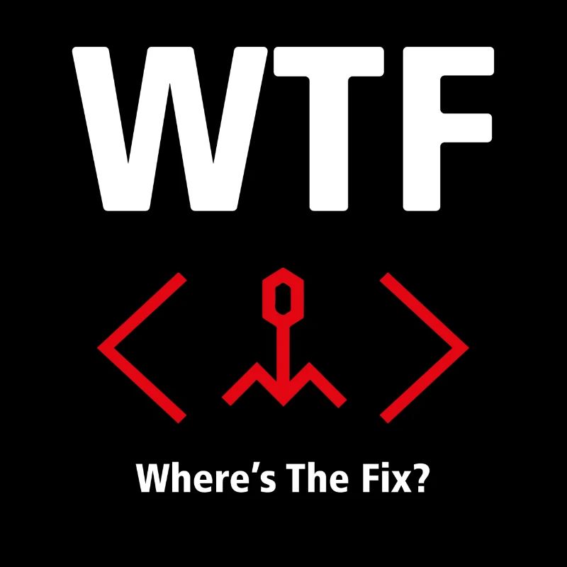 WTF T-shirt - Where's The Fix? (Programmers)
