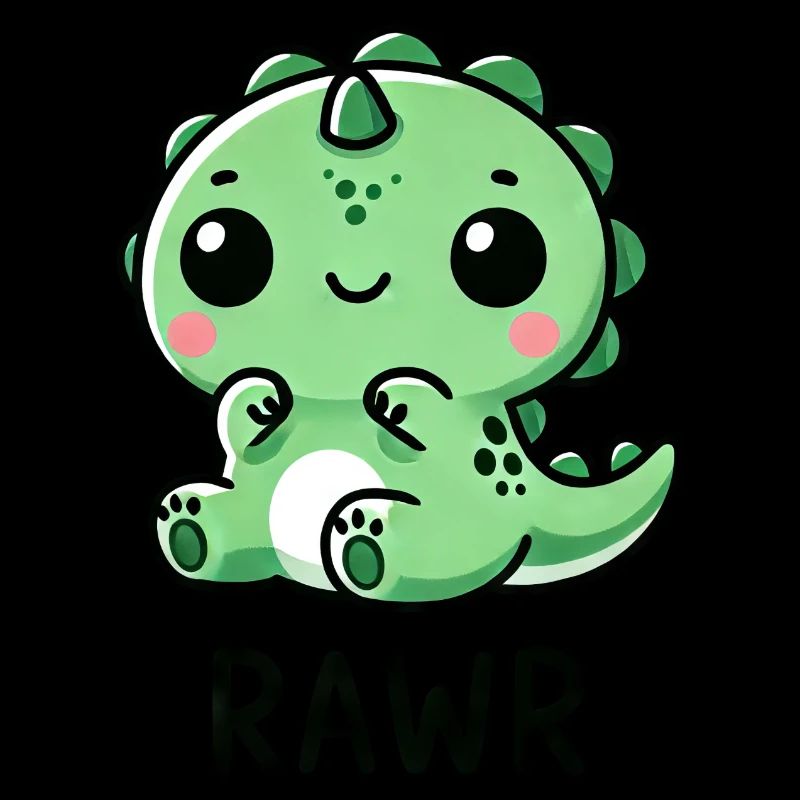 Mignon Dino T-Rex Chibi Roar Dessin animé