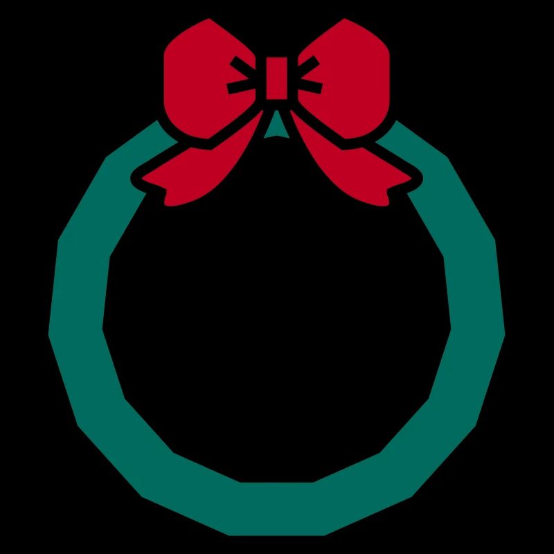 Weihnachtskranz mit rotem Band