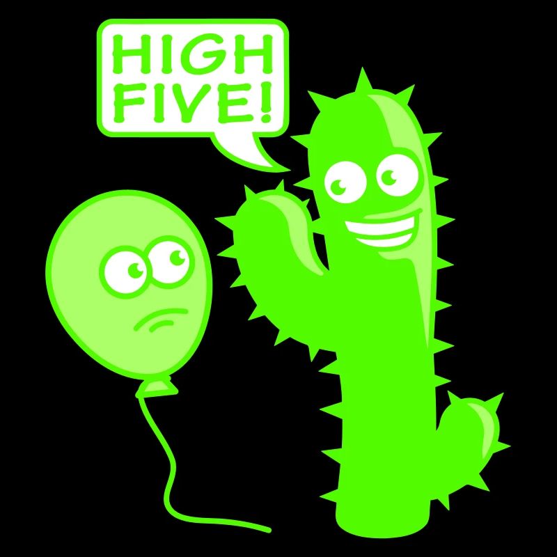 Cactus Balloon High Five Greeting Spikes Fun
