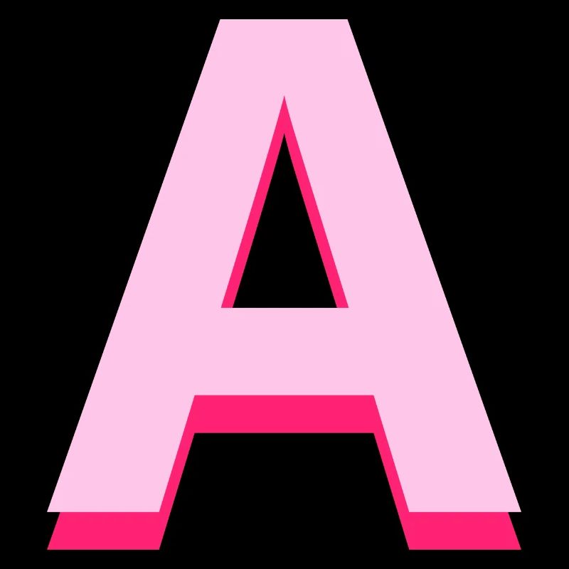 Pop- und moderner rosa Buchstabe a