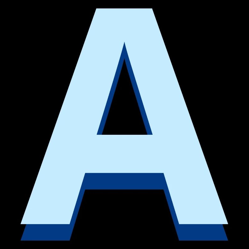 Buchstabe A Blue Pop und Modern