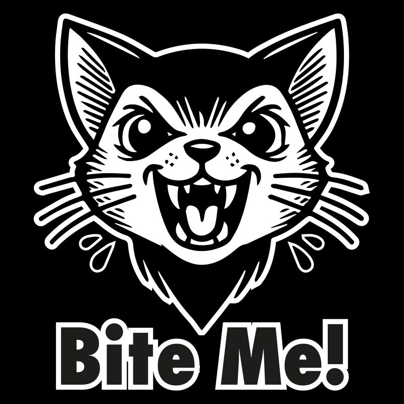 Gothic Vampire Cat - "Bite Me!" Design