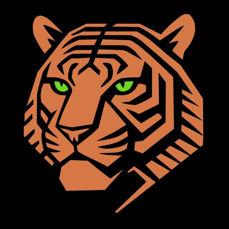 Geometric Tiger - Vector Design
