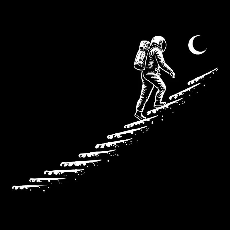 Astronaut on the Stairs Space Style