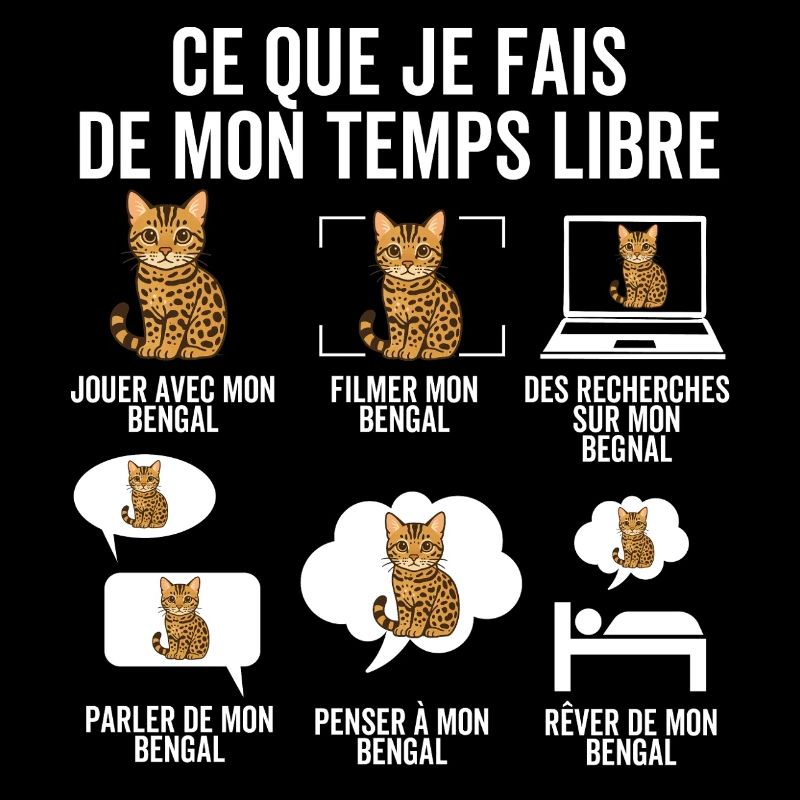 Ce que je fais de mon temps libre – Chat Bengal