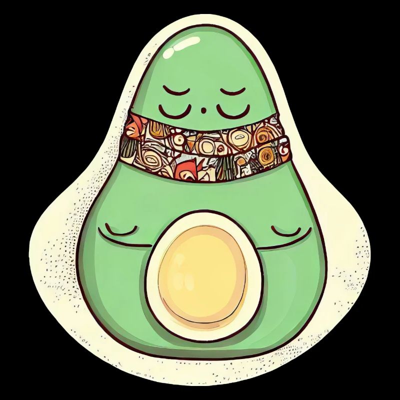 Meditating Avocado Hippie Relaxation