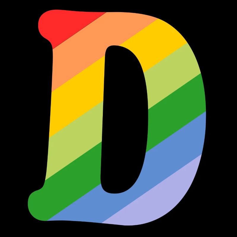 Buchstabe D Regenbogen