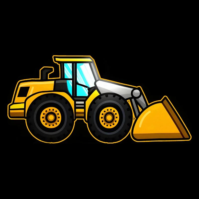 Chargeuse sur pneus jaune