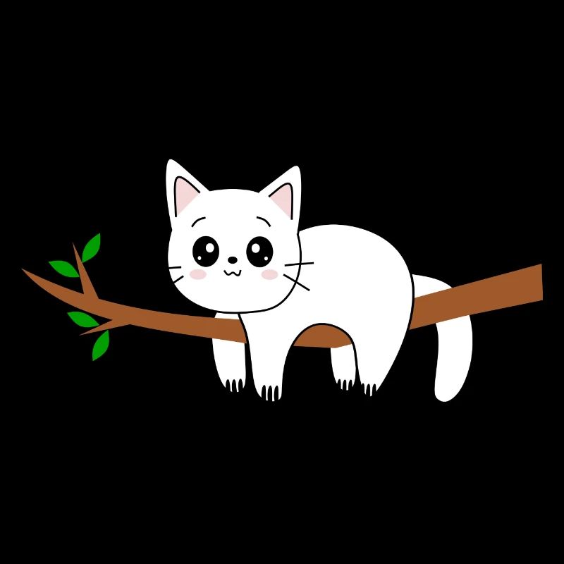 white kawaii cat cat white cats gift