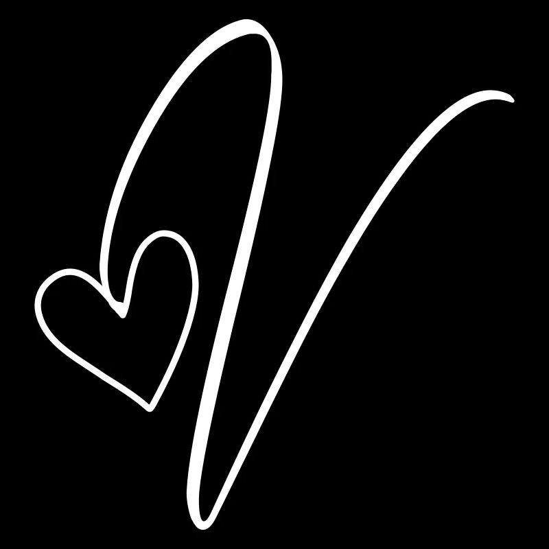 Letter V letter V Calligraphy