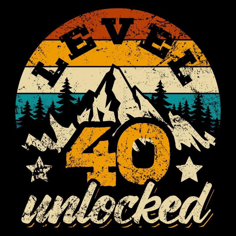 Level 40 unlocked - Gamer - Geburtstag - Geschenk